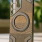 Heavy-Duty Armor Woven Back Case – Magnetic Ring Edition